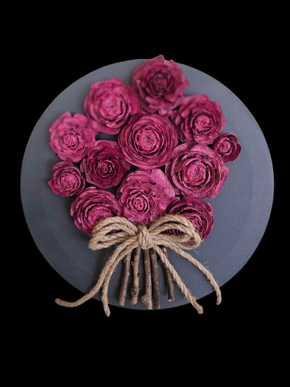 Pinecone Art - Rosy Hues